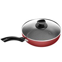 Frigideira Funda Antiaderente Vermelho Nº 24 Masterflon Com Tampa Vidro Patolux Frigideira Funda Antiaderente Vermelho Nº 24 Masterflon Com Tampa Vidro Patolux