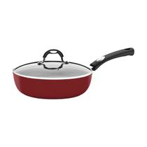 Frigideira Funda c/Tampa 24 cm Tramontina Mônaco Vermelho em Alumínio Frigideira Funda c/Tampa 24 cm Tramontina Mônaco Vermelho em Alumínio
