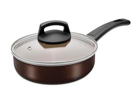 Frigideira Funda C/ Tampa Vidro 24 Marrom Premium - Panelux