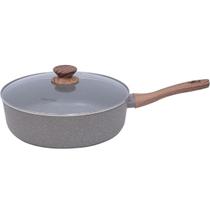 Frigideira Funda Cerâmica Antiaderente 28cm 4,5L Mimo Style Cook Grafito com Tampa de Vidro Indução Gás Presente Dia das Mães Frigideira Funda Cerâmica Antiaderente 28cm 4,5L Mimo Style Cook Grafito com Tampa de Vidro Indução Gás Presente Dia das Mães