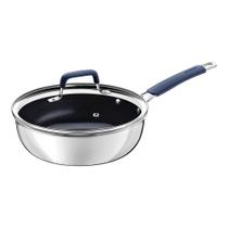 Frigideira Funda Tampa Tramontina Romagna Aço Inox Alumínio Cerâmico Black Stone 24 Cm 3,1 L Tramontina
