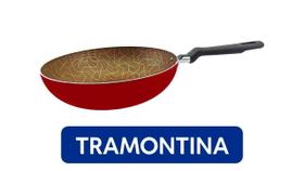 Frigideira Funda Tramontina Loreto em Alumínio com Revestimento Interno Antiaderente Starflon Max Vermelho 24 cm 2,2 L
