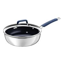 Frigideira Funda Tramontina Romagna Aço Inox Revestimento Cerâmico 24 cm 3,1 L com Tampa de Vidro