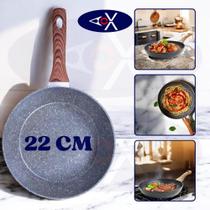 Frigideira Fundo Triplo Antiaderente Alumínio 22cm Cozinha Omelete Para Todos os Fogões Frigideira Fundo Triplo Antiaderente Alumínio 22cm Cozinha Omelete Para Todos os Fogões