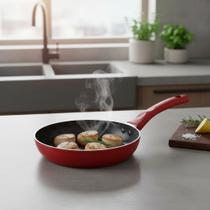 FRIGIDEIRA grande ANTI ADERENTE CERAMICA VERMELHA SAUDAVEL FRIGIDEIRA grande ANTI ADERENTE CERAMICA VERMELHA SAUDAVEL