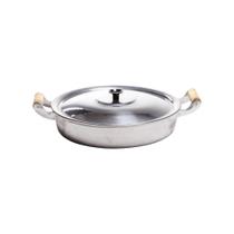 Frigideira Grande De Alumínio Batido Fundido grosso N 30 Com Tampa