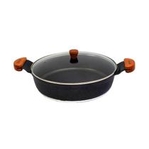 Frigideira Granito Preto Gourmet Antiaderente Javali AM 30cm Frigideira Granito Preto Gourmet Antiaderente Javali AM 30cm
