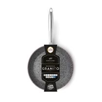 Frigideira Granito Stone-flon Antiaderente Alumínio Forjado Cor Preto N.26 2,2L 26cm MTA - 8422 Frigideira Granito Stone-flon Antiaderente Alumínio Forjado Cor Preto N.26 2,2L 26cm MTA - 8422