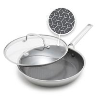 Frigideira GreenPan Hybrid 30 cm antiaderente de aço inoxidável Frigideira GreenPan Hybrid 30 cm antiaderente de aço inoxidável