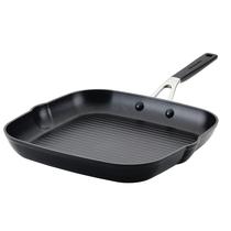 Frigideira/grelha KitchenAid antiaderente anodizado rígido 28cm Frigideira/grelha KitchenAid antiaderente anodizado rígido 28cm