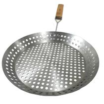 Frigideira Grelhar Panela Para Churrasqueira Inox Grande