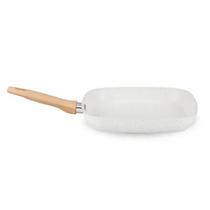 Frigideira Grill Carmela Vanilla 2,4 Litros 28cm Ceramic-Flon em Alumínio Antiaderente 8491 MTA Frigideira Grill Carmela Vanilla 2,4 Litros 28cm Ceramic-Flon em Alumínio Antiaderente 8491 MTA