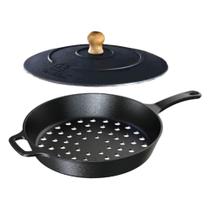 Frigideira Grill Furada 92586-LB Ferro Fundido 30cm para Churrasqueira Fogao a Lenha Libaneza Frigideira Grill Furada 92586-LB Ferro Fundido 30cm para Churrasqueira Fogao a Lenha Libaneza