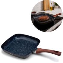 Frigideira Grill Quadrada 24,4cm Antiaderente Indução Grelha