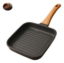 Frigideira Grill Quadrada Antiaderente Cerâmica Churrasco Chef Cooktop Indução E Gás