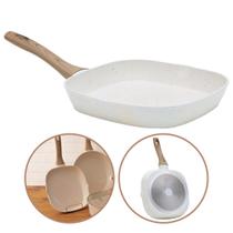 Frigideira Grill Quadrado Style Cook Vanilla 24Cm Revestimento Cerâmico PPG Antiaderente Indução