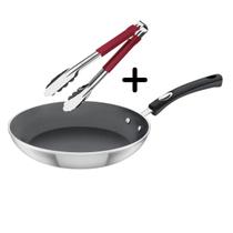 Frigideira induçao fogão eletrico Tramontina 28cm + Pegador Inox vermelho 24cm Frigideira induçao fogão eletrico Tramontina 28cm + Pegador Inox vermelho 24cm