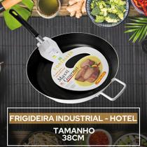 Frigideira industrial extra grande 38 cm linha gourmet, antiaderente, marca fortaleza