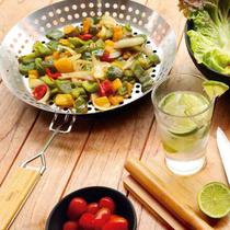 Frigideira inox p/ grelhar 2 em 1 Frigideira inox p/ grelhar 2 em 1