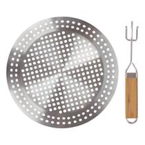 Frigideira Inox para Grelhar na churrasqueira