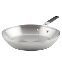 Frigideira KitchenAid 30cm em Aço Inoxidável com Alça de Silicone Frigideira KitchenAid 30cm em Aço Inoxidável com Alça de Silicone