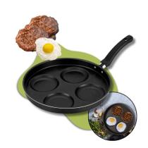Frigideira Multiuso 4 Ovos Antiaderente Teflon Alumínio 4 em 1 Fritar Hambúrguer Bacon Tapioca Fogão a Gás Panela Grande Cozinha Wok Master Cook