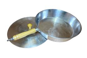 Frigideira N22 Alumínio Batido Fundido Tampa Grossa Pesada Frigideira N22 Alumínio Batido Fundido Tampa Grossa Pesada