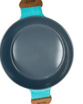 Frigideira Ø30 cm com alça de madeira revestimento interno cerâmico cinza e tampa de vidro Frigideira Ø30 cm com alça de madeira revestimento interno cerâmico cinza e tampa de vidro
