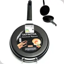 Frigideira Omeleteira Panquequeira Antiaderente 20cm Preta Frigideira Omeleteira Panquequeira Antiaderente 20cm Preta
