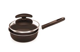 Frigideira ovos antiaderente 12 cm c/ tampa de vidro premium black - fortaleza Frigideira ovos antiaderente 12 cm c/ tampa de vidro premium black - fortaleza