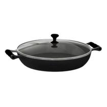 Frigideira Paella 93801LB 5,6L com Alças de Silicone Preto e Tampa de Vidro Libaneza Frigideira Paella 93801LB 5,6L com Alças de Silicone Preto e Tampa de Vidro Libaneza