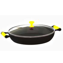 Frigideira Paella com alças de silicone Amarelo 36 Cm