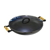 Frigideira Paella de Ferro Fundido Alça Madeira TV 40cm