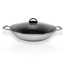 Frigideira Paellera 36cm Teflon Antiaderente com Tampa de Vidro