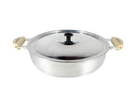 Frigideira Panela Alumínio Fundido Polida Alça Meia Lua 36cm