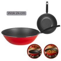 Frigideira Panela Wok 24cm Alumínio Antiaderente 2,1 Litros