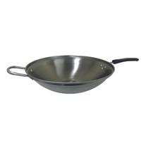 Frigideira Panela Wok Aço Inox Tacho Chinês Funda 38cm 4L