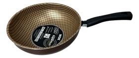 Frigideira Panela Wok Antiaderente 24cm 2,8l Mta Chocolate Frigideira Panela Wok Antiaderente 24cm 2,8l Mta Chocolate
