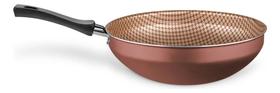 Frigideira Panela Wok Antiaderente 28 Cm 4,3 L Mta Flora Chocolate Frigideira Panela Wok Antiaderente 28 Cm 4,3 L Mta Flora Chocolate