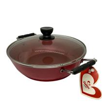 Frigideira Panela Wok Com Tampa De Vidro Frigideira Panela Wok Com Tampa De Vidro