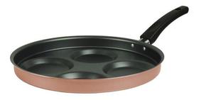 Frigideira Para 4 Ovos Rose Antiaderente Dona Chefa Linha Gourmet Teflon Com Tampa Frigideira Para 4 Ovos Rose Antiaderente Dona Chefa Linha Gourmet Teflon Com Tampa