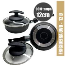 Frigideira para ovo 12cm antiaderente com tampa fortaleza Frigideira para ovo 12cm antiaderente com tampa fortaleza