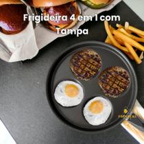 Frigideira para Ovos hamburger 4 em 1 com e sem Tampa profissional top premium