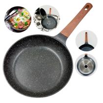 Frigideira Preta Antiaderente Não Gruda Fogão Indução 28cm Sem Tampa