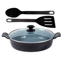 Frigideira Preto Liso Antiaderente Cerâmica Talher 02 AA30cm