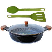 Frigideira Preto Liso Antiaderente Cerâmica Talher 04 AM30cm Frigideira Preto Liso Antiaderente Cerâmica Talher 04 AM30cm