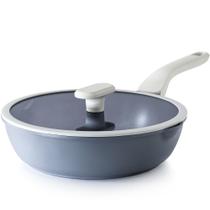 Frigideira profunda PRICUSIS 25 cm com tampa antiaderente de cerâmica cinza Frigideira profunda PRICUSIS 25 cm com tampa antiaderente de cerâmica cinza