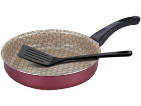 Frigideira Reta 20 cm de diâmetro 1,4 L Paris Alumínio Antiaderente Vermelho + Espátula Tramontina Frigideira Reta 20 cm de diâmetro 1,4 L Paris Alumínio Antiaderente Vermelho + Espátula Tramontina