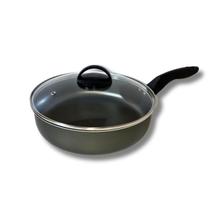 Frigideira Reta 24cm 2,3l Antiaderente Com Tampa De Vidro