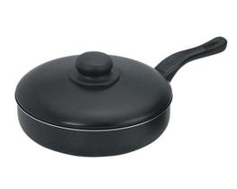 Frigideira Reta com Tampa Fortaleza Preta 24 cm Frigideira Reta com Tampa Fortaleza Preta 24 cm